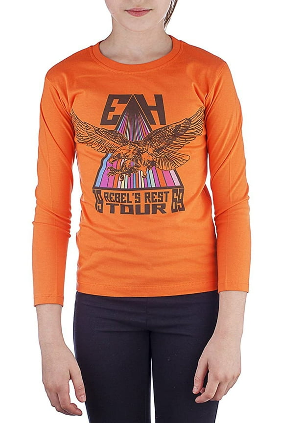 Little Girls' Eagle T-Shirt - Orange - 6/6X