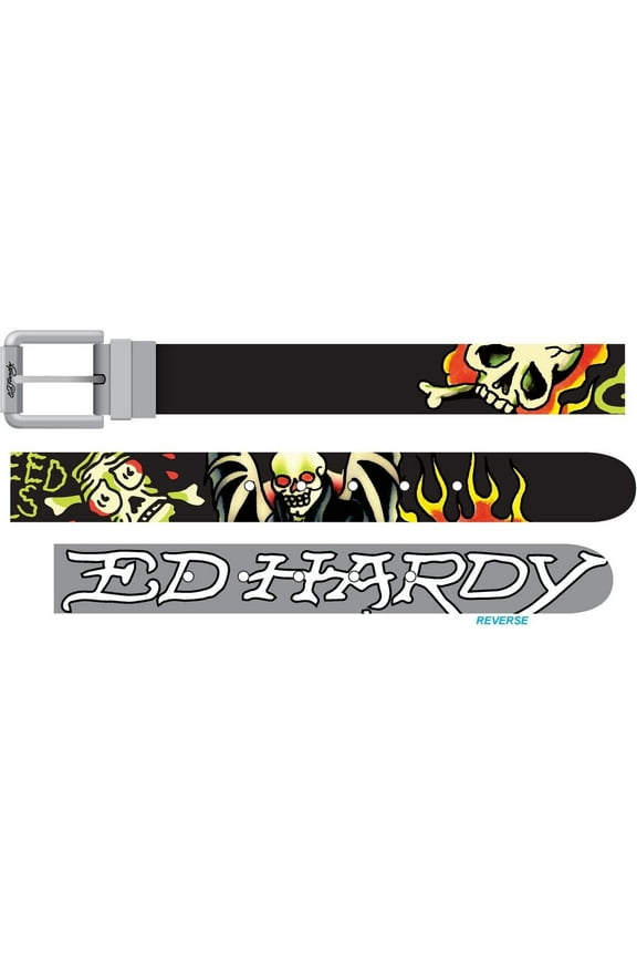 Live To Ride Reversible Belt - BX95411EHQA (Black/Grey, 34)