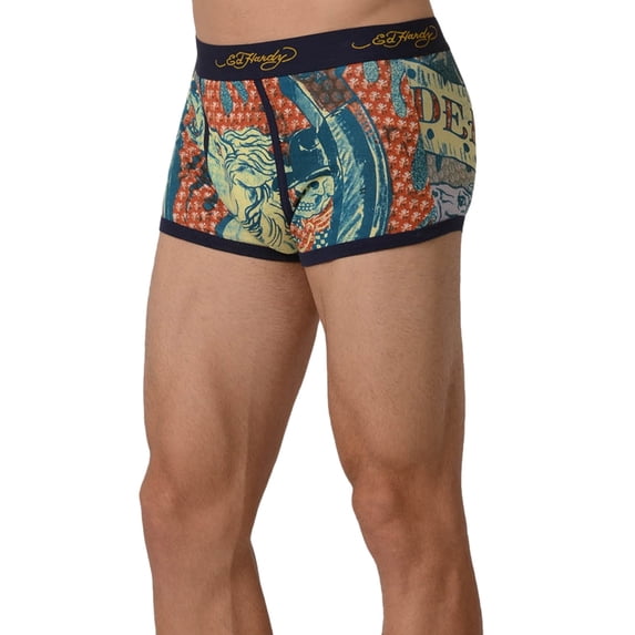 Ed Hardy Men's Cowboy And Horse Trunk - Navy - X-Large