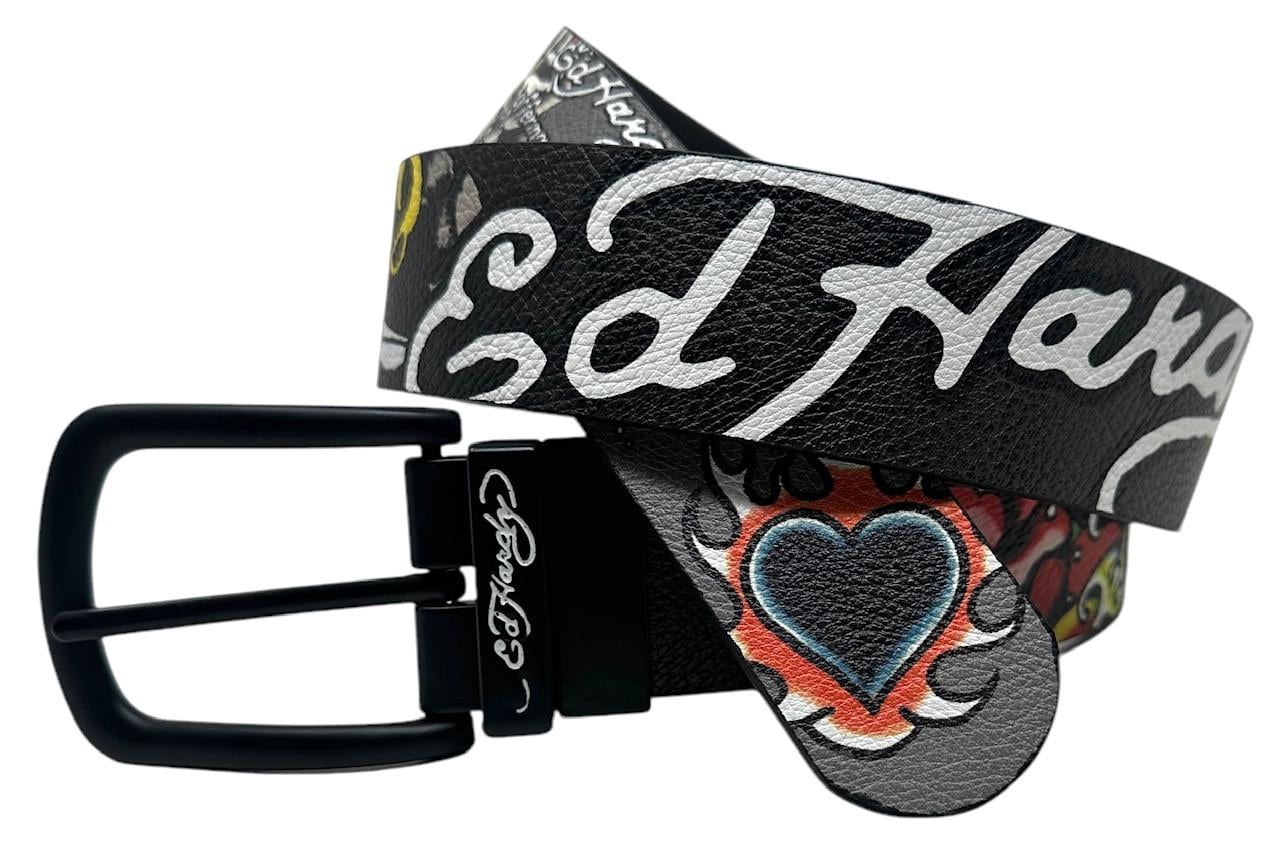 Vintage Ed Hardy “Love Kills Slowly” D Ring Leather Belt Ed Hardy Ed Hardy Men main image 2