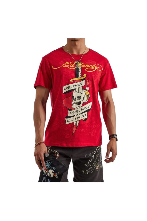 Men's Live Fast Tee - EHM1100-157 (Red, L)