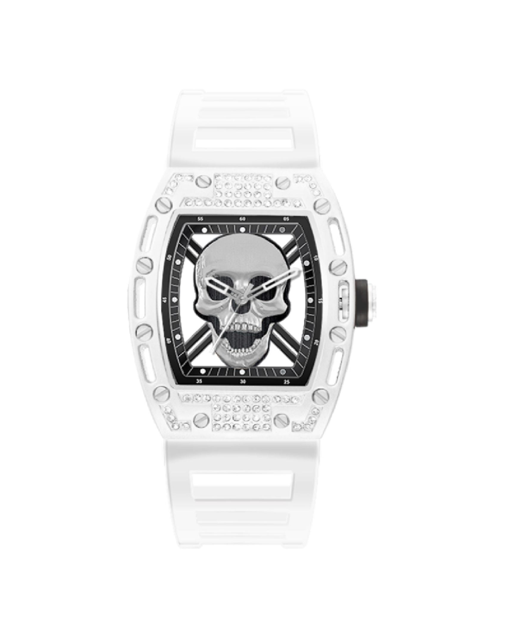 Ed Hardy Men's Yellow Silicone Strap Matte Black Analogue