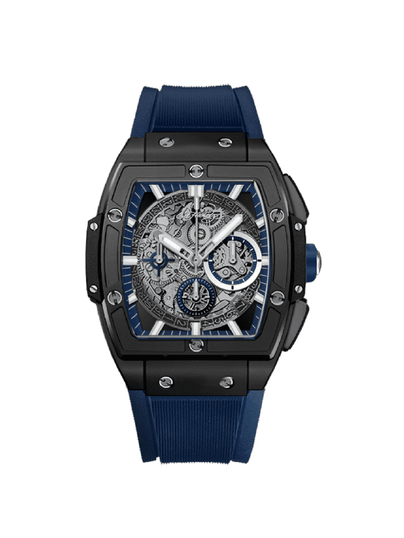 Ed Hardy Men's Navy/Silver Silicone Strap Singles Analog Watch