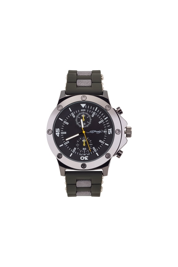 Men's Olive Silicone Strap Watch 52mm