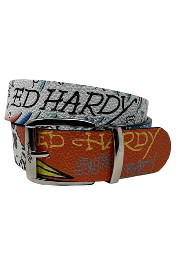 Ed Hardy Belt - surf Ed Hardy Surf Crazy Reversible Belt - BX95410EHQA | eBay main image 4