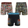 thumbnail image 1 of Ed Hardy Mens 3-Pack Performance Boxer Briefs, Active Stretch Dry Fit Print Boxers, Multicolor Male Underwear, X-Large, 1 of 6