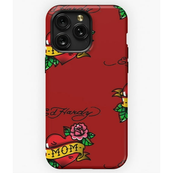 Ed Hardy Mom Love Tattoo Art Mother's Day Gift A2541 Phone Case for iPhone 11 to 17 Pro Max