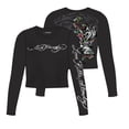thumbnail image 1 of Ed Hardy Panther Snake Long Sleeve Crop Shirt - EHW1419-2 (Black, S), 1 of 1