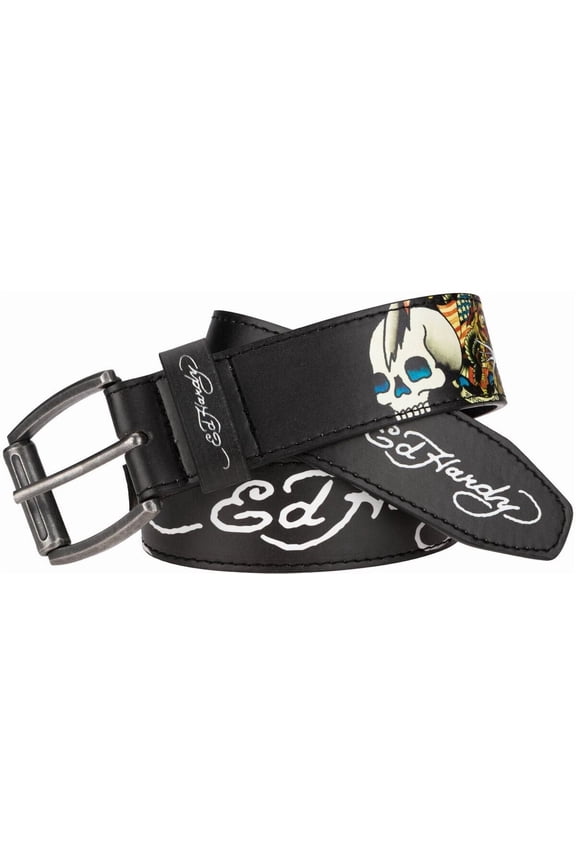 Skull Tiger with Studs Belt - VB91638EHQA (Black, 34)