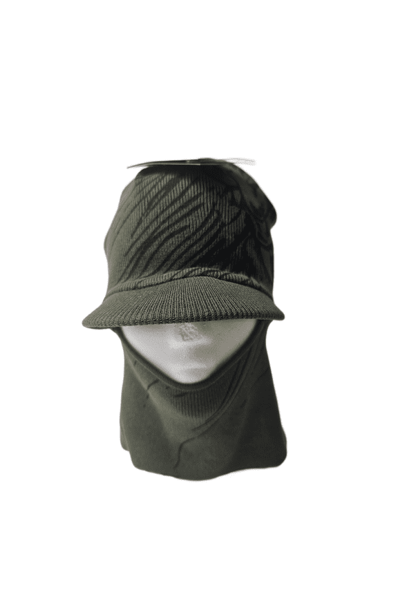 Snow Chive/Army Green Demon Head Winter Facemask Beanie OS
