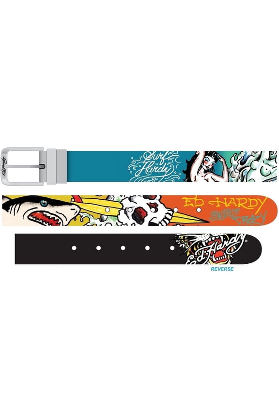 Surf Crazy Reversible Belt - BX95410EHQA (White/Black, 36)