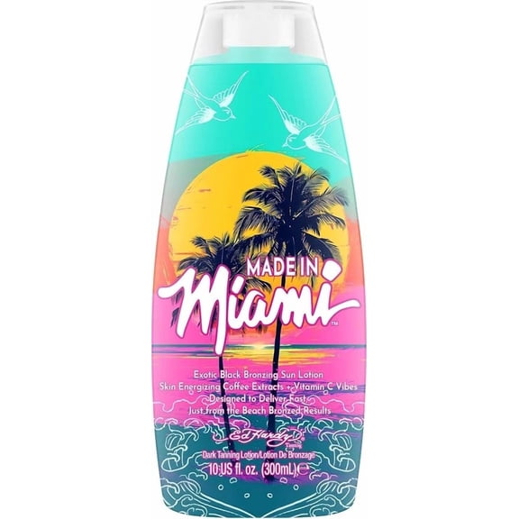 Ed Hardy Tanning Made In Miami Dark Tanning Lotion Bronzer 10 oz