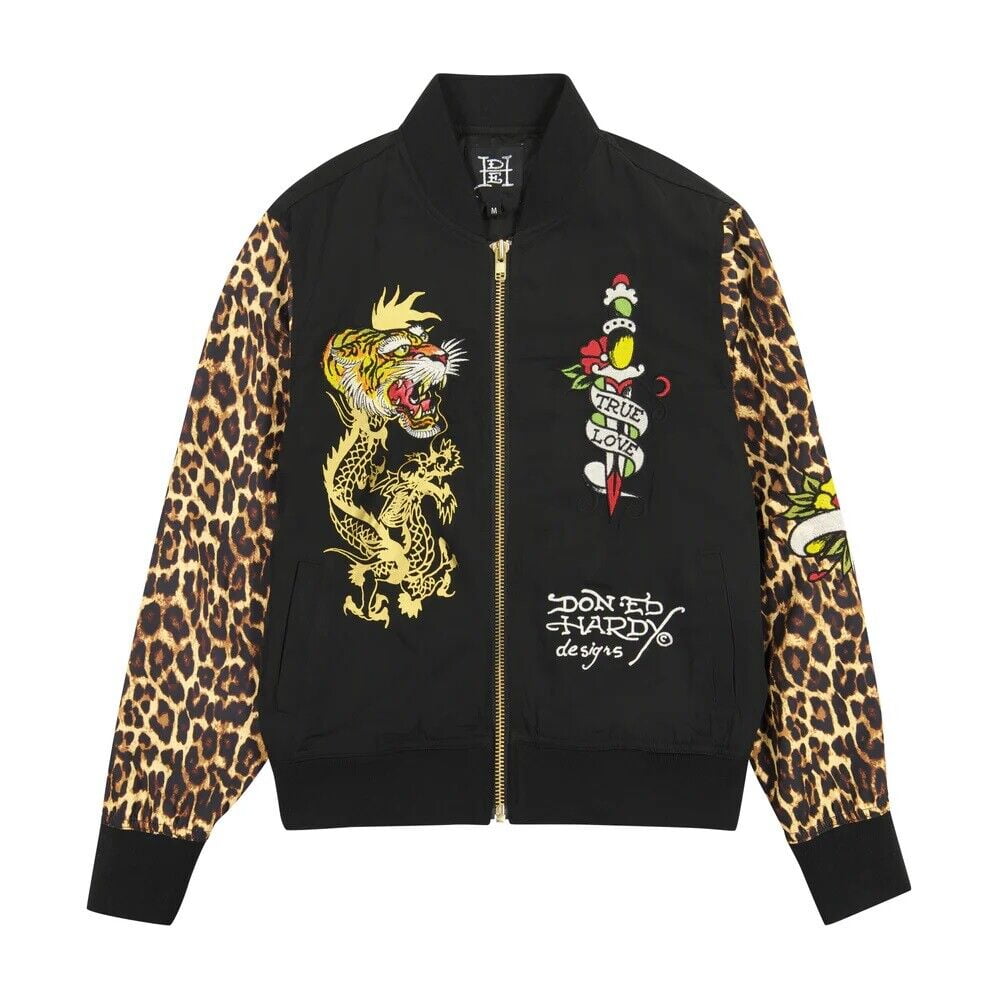 Ed Hardy Tiger Dagger Souvenir Jacket - EHWS7100-1 (Black