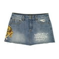 thumbnail image 1 of Ed Hardy Tiger Flowers Denim Skirt - WEHD6000-13 (Medium Wash, M), 1 of 2