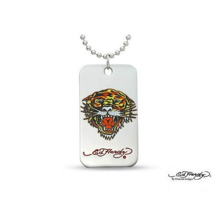 Ed hardy dog tag necklace clearance