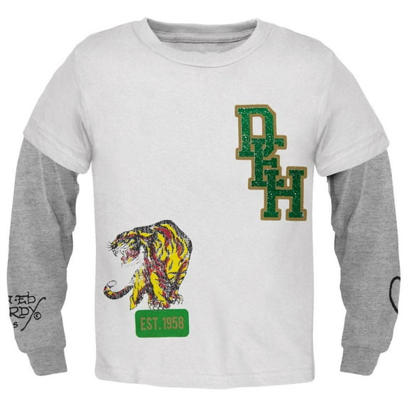 Ed Hardy - Tiger Juvy 2fer Long Sleeve T-Shirt - Juvy 4/5