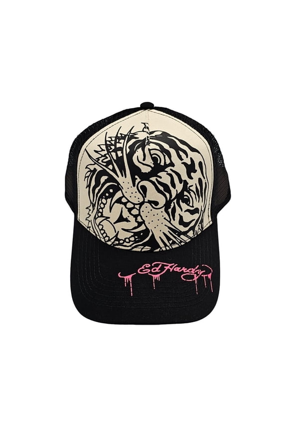 Tiger Outline Hat Ivory/Black - EHH0001-10