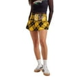 thumbnail image 1 of Ed Hardy True Eagle Plaid Flare Mini Skirt - EHW6001-3 (Yellow, S), 1 of 4