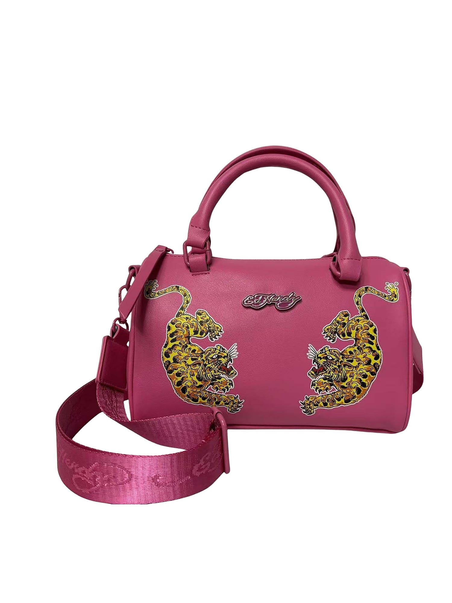 Ed Hardy Women's Arie Small Satchel Crossbody Bag, Fuchsia