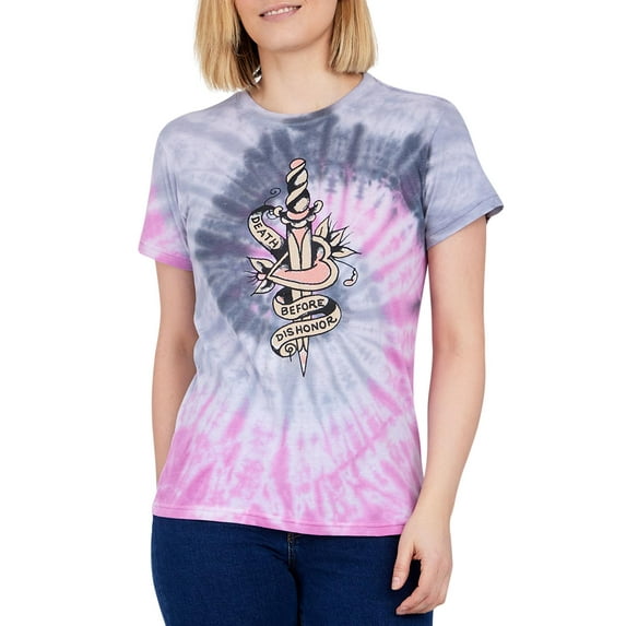 Ed Hardy Women's Cotton Printed Short Sleeve Graphic T-Shirt