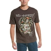 Ed Hardy mens  Limited Edition Battle Skull T-Shirt, XXL, Grey