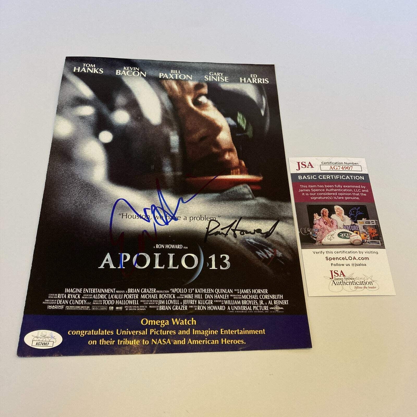 Ed Harris Ron Howard Signed Autographed Apollo 13 Movie Poster JSA COA ...