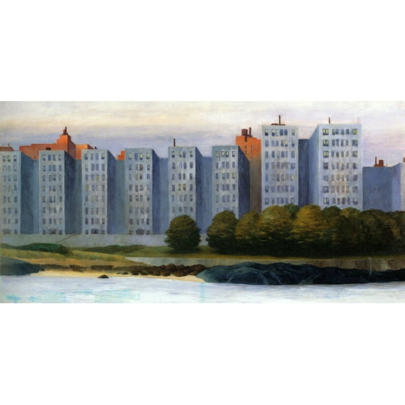 "Ed Hopper- Apartment House, East River - CANVAS OR PRINT WALL ART"