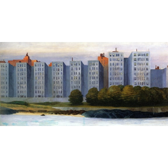 "Ed Hopper- Apartment House, East River - CANVAS OR PRINT WALL ART"