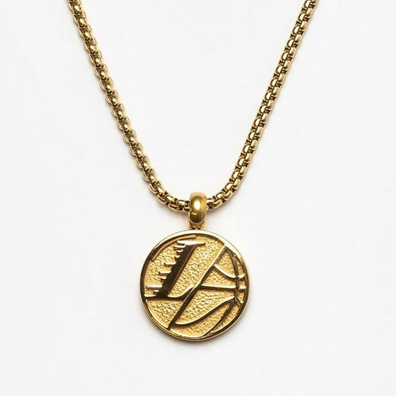 Ed Jacobs x NBA LA Lakers Gold Stainless Steel 24" Chain Necklace