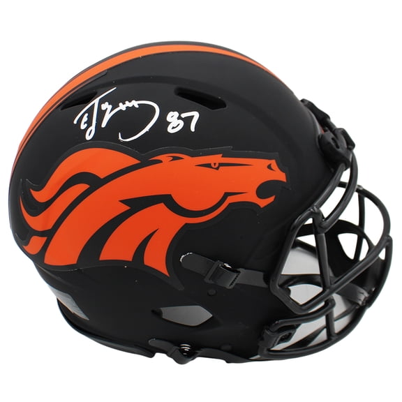 Ed McCaffrey Autographed/Signed Denver Speed Pro Eclipse Football Helmet