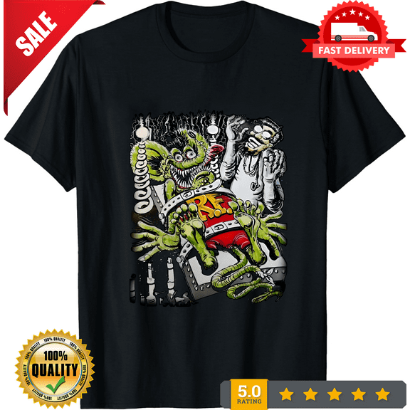 Ed Roth Rat Fink Funny Cotton Short Sleeve Black All Size Unisex T-Shirt, LIMITED EDITION-TH67763