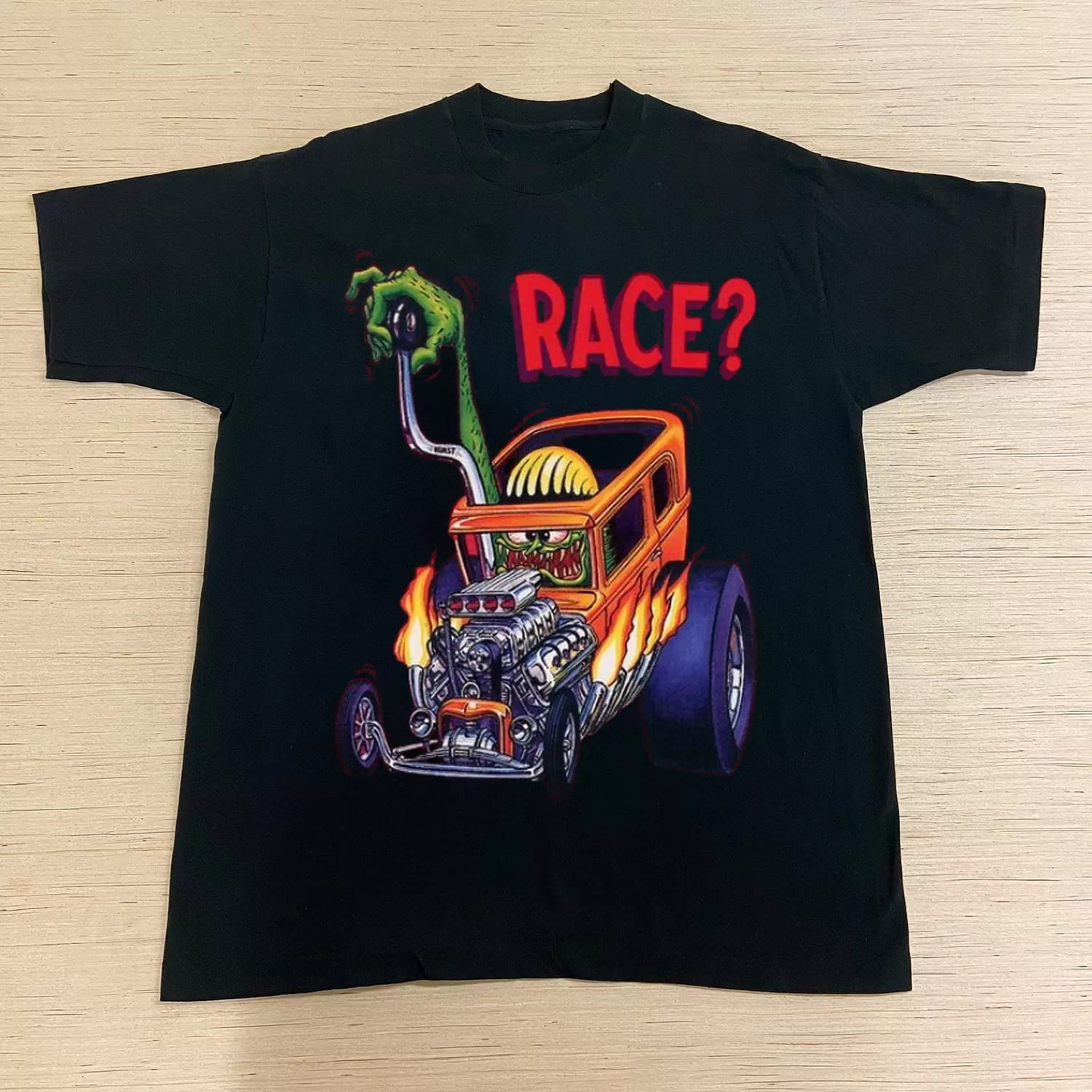 Ed Roth Rat Fink RACE Cotton All Size Shirt GIFT Halloween Tshirt, M