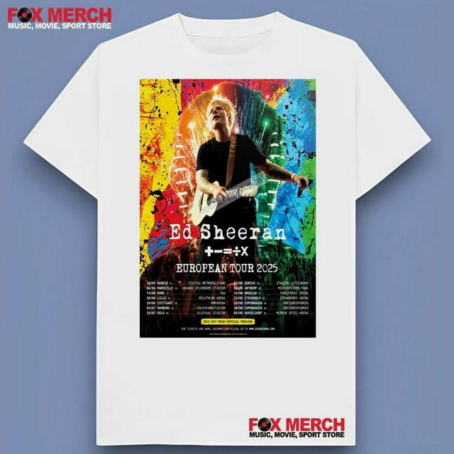 Ed Sheeran Europe Tour Dates 2025 Unisex TShirt