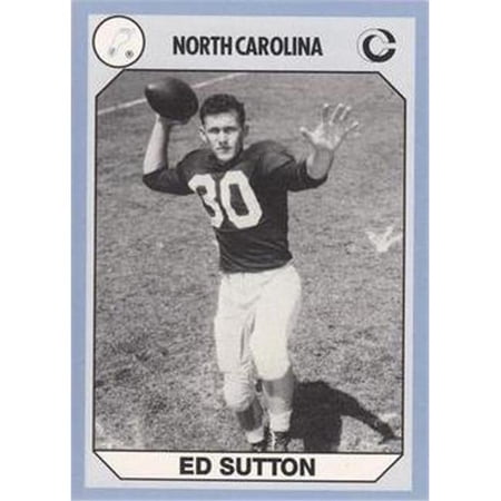 Ed Sutton Football Card (North Carolina) 1990 Collegiate Collection No.176