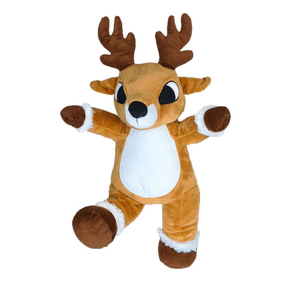 Ed The Reindeer with Nurse Outfit - 16 Inch Playful Reindeer Plush Dressed as a Nurse - Ideal for Holiday Roleplaying Adventures and Cuddles
