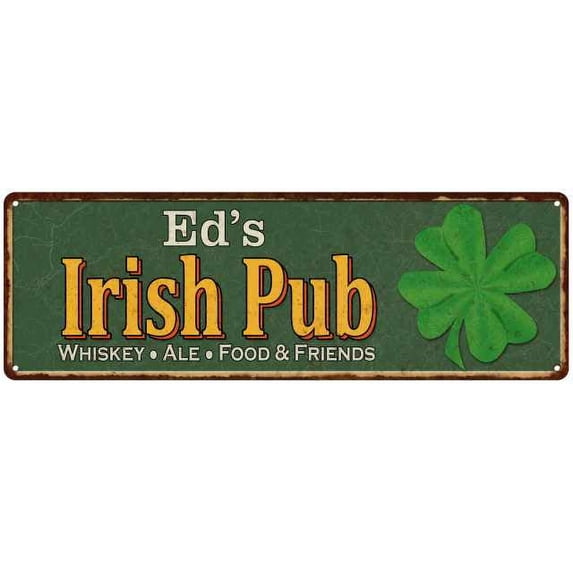Ed's Irish Pub Sign Bar Man Cave 6x18 206180010003