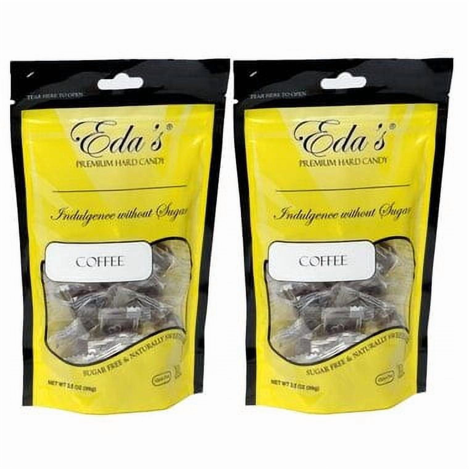 Eda's Premium Hard Candy Sugar Free 3.5 Oz. - Coffee [ 2 Pack ]
