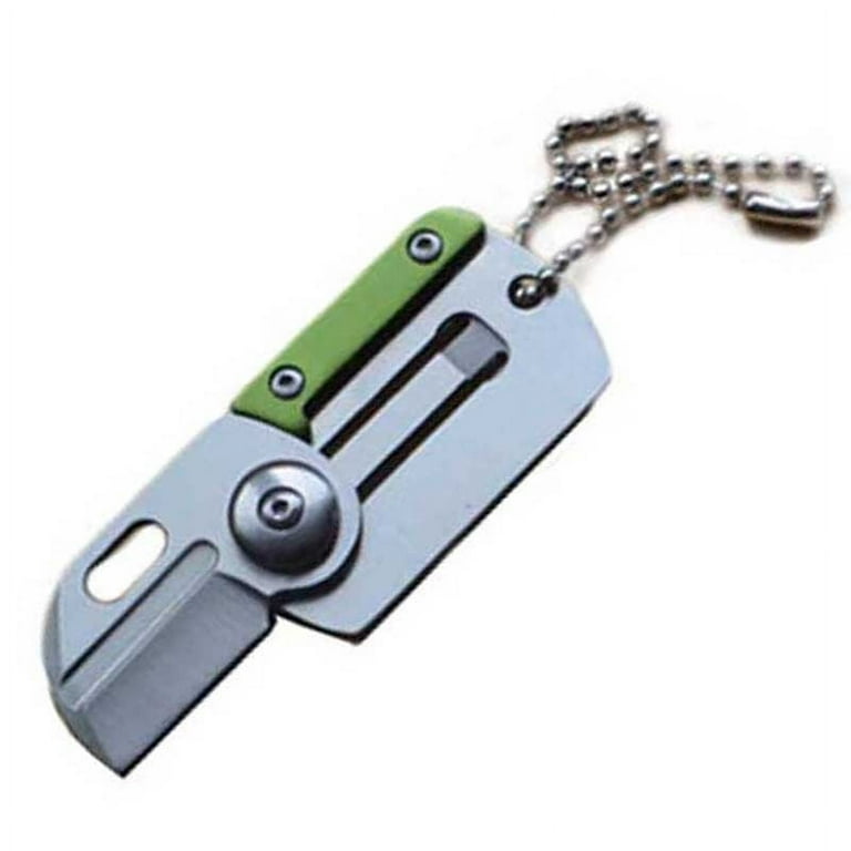 Edc Carry Pocket Gadget Dog Tag Green Edc Mini Folding Knife Card