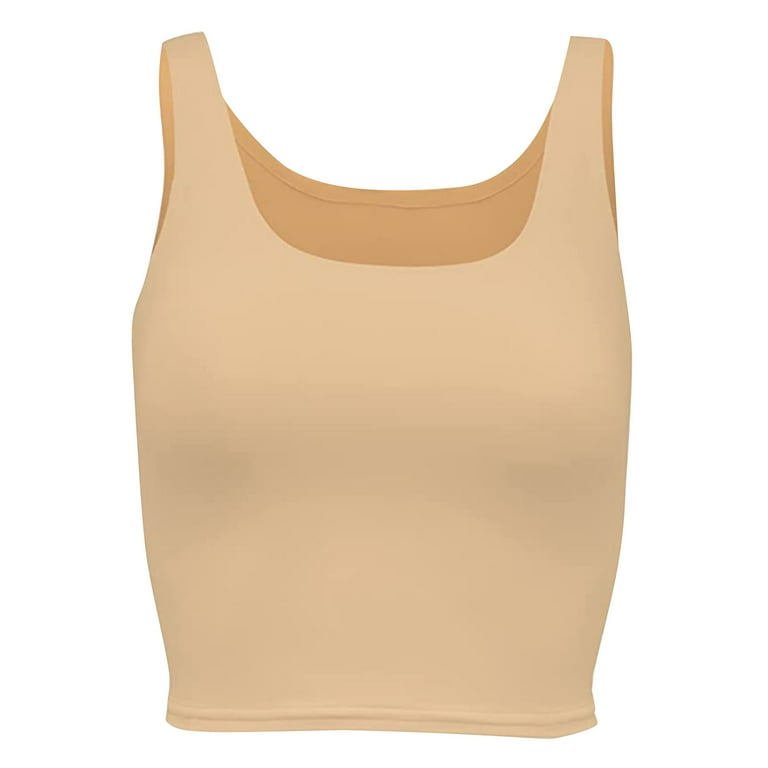 Vafful Summer Crop Tanks for Women Sleeveless Tops Cami Top Shirt Ribbed  Racerback Blouses Tee Black Large