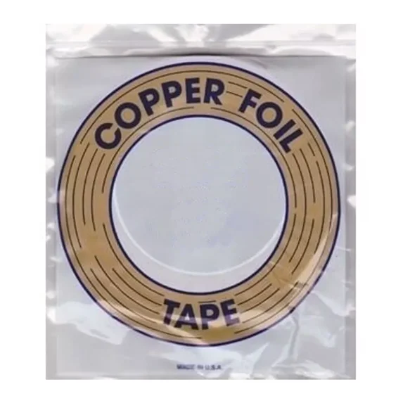 Edco 7/32"x 36Yds.Copper Foil Silver Back Tape for Glass