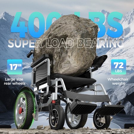 Edcsi Electric Wheelchairs for Seniors, Lightweight Foldable Power Chair, Portable Motorized Wheelchair for Adults, Compact Travel Mobility Scooter with Quick Fold Design