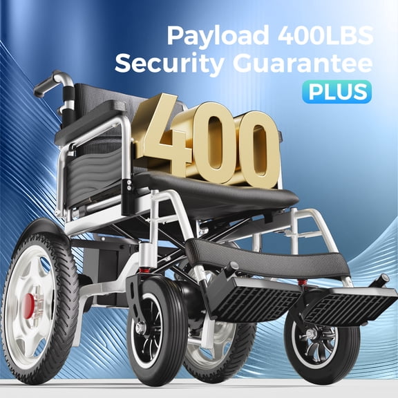 Edcsi Electric Wheelchairs for Adults, All Terrain, Intelligent, 15 Miles Range,Foldable Power Wheelchair, Black