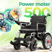 Edcsi Electric Wheelchairs for Adults, Foldable Power Wheelchair, All Terrain, Intelligent, 15 Miles Range, Black