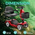 thumbnail image 1 of Edcsi Foldable Mobility Scooters for Seniors, 4 Wheel Lightweight Mobility Scooters for Adults, Powered Electric Wheelchair, Mobility Scooter with Seat, Folding Travel Motorized Scooter, 1 of 5