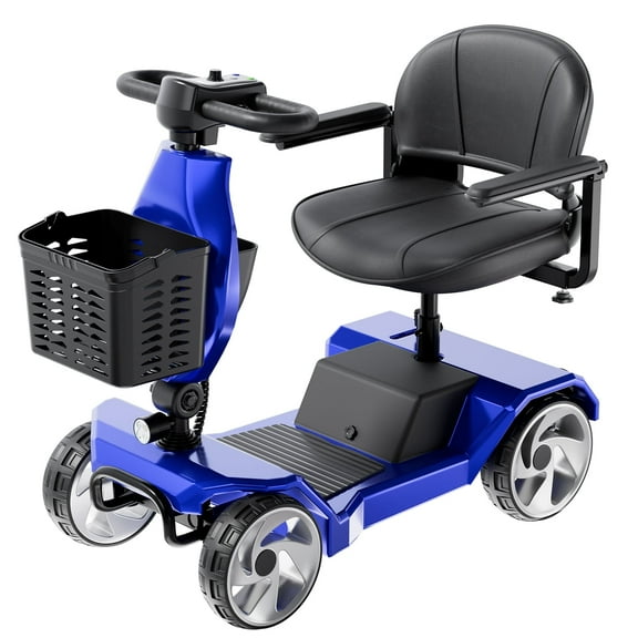 Edcsi  Portable Folding Electric Mobility Apparatus - 4 Wheel Compact Power Scooter with Comfy Seat for Elderly/Disabled