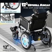 Edcsi Foldable Electric Wheelchair   Travel-Friendly Portable Mobility Scooter for Adults & Seniors, Lightweight Compact Motorized Chair with Easy Folding