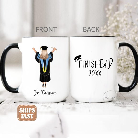 Edd Graduation Gift For Her EDD Mug EdD Doctorate Graduation Gift Personalized Finishedd D