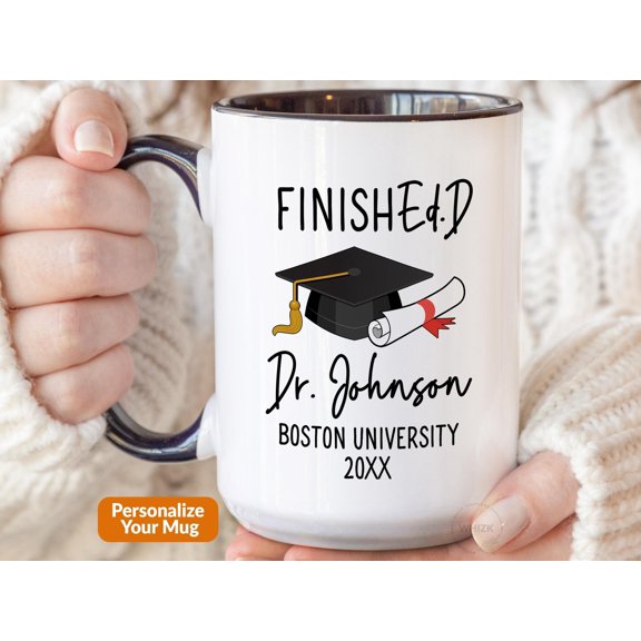 Edd Graduation Gifts For Her Him EDD Mug Doctorate Graduation Gift Personalized Finishedd