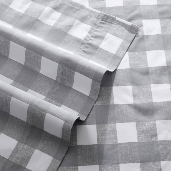 Eddie Bauer Cotton Sheet Set Color: Lakehouse Plaid Size: KING