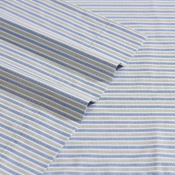 Eddie Bauer Cotton Sheet Set Color: Ticking Stripe Size: FULL